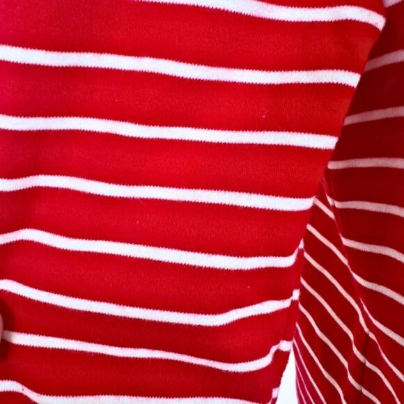 LANDS END Striped Red White Knit Turtleneck Size L - Picture 12 of 15